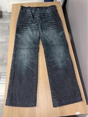 Just Cavalli Made In Italy Glitter Denim Jeans 32 x 31 Wide Leg Designer Y2K
